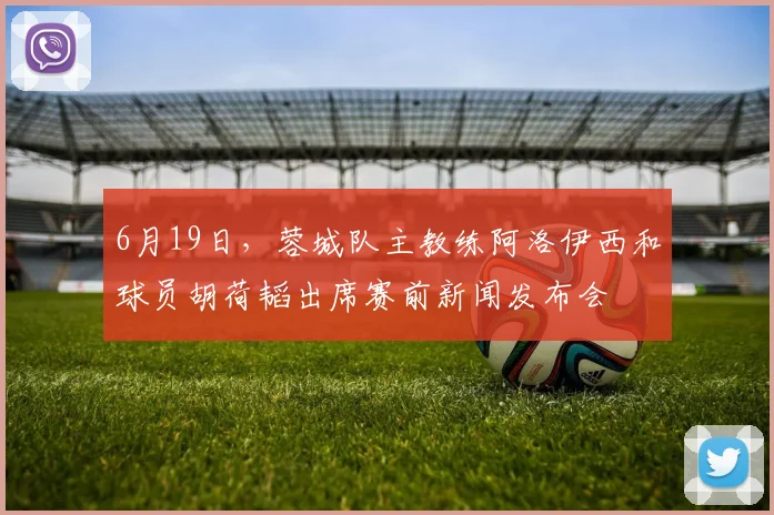 6月19日，蓉城队主教练阿洛伊西和球员胡荷韬出席赛前新闻发布会
