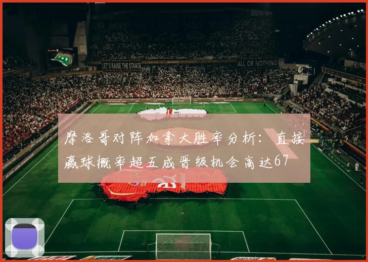 摩洛哥对阵加拿大胜率分析：直接赢球概率超五成晋级机会高达67